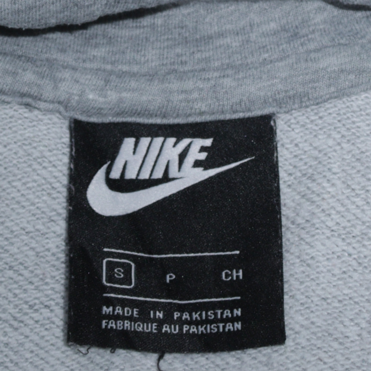 Nike Men's Grey Pullover Hoodie Small Cotton Blend Sportswear