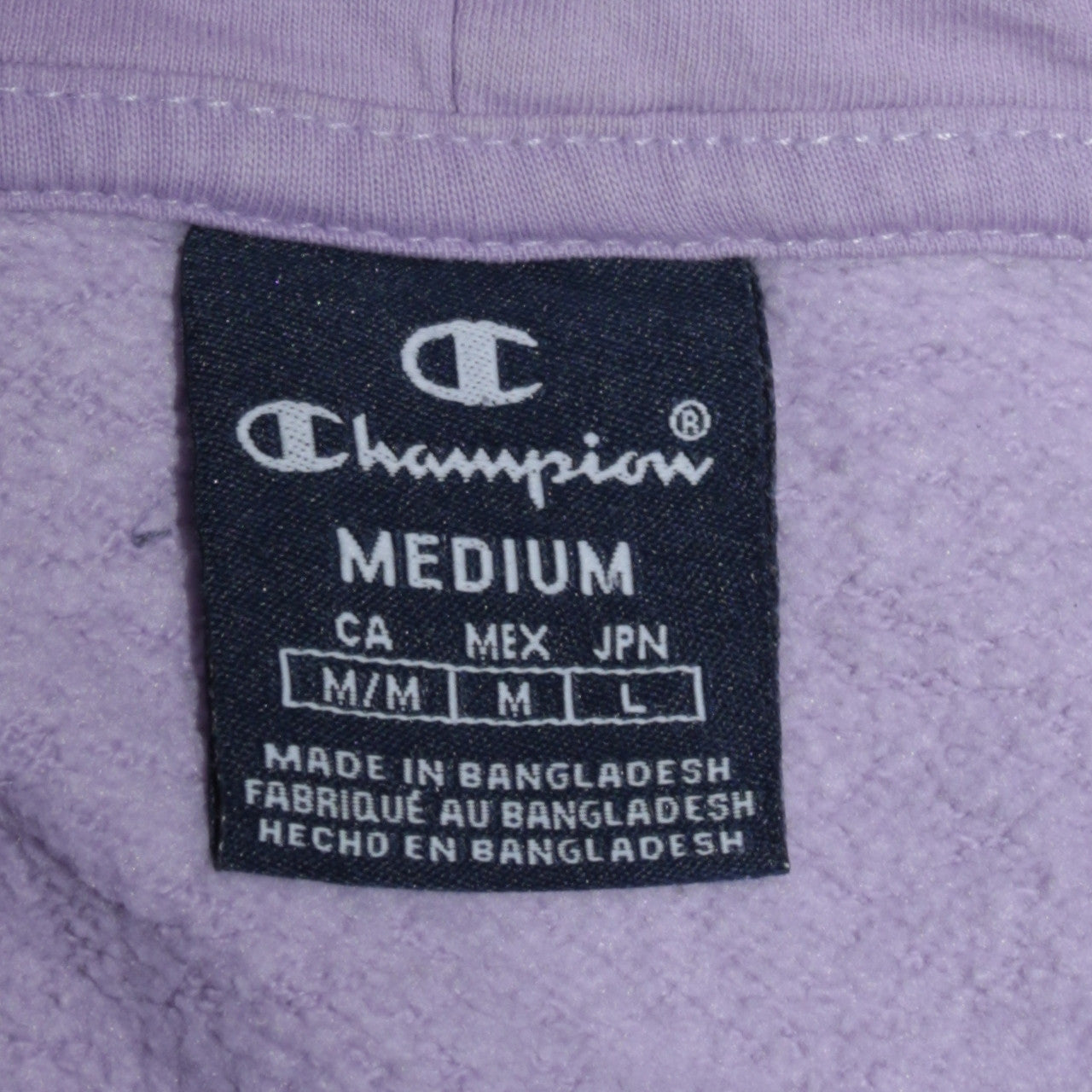 Champion Womens Lavender Pullover Hoodie Medium Cotton Blend