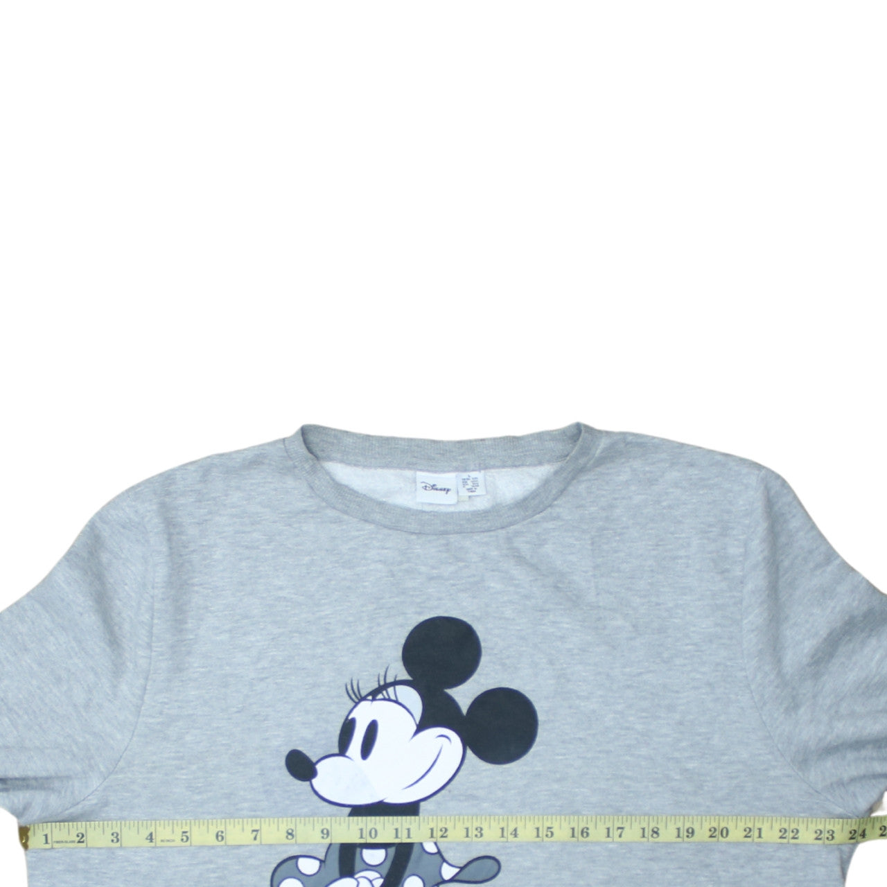 Disney Women's Grey Minnie Mouse Graphic Pullover Sweatshirt L