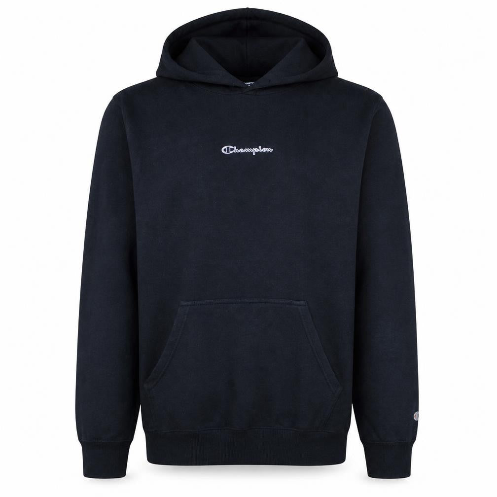 Champion Men's Black Pullover Hoodie Medium Fleece Logo Sweatshirt