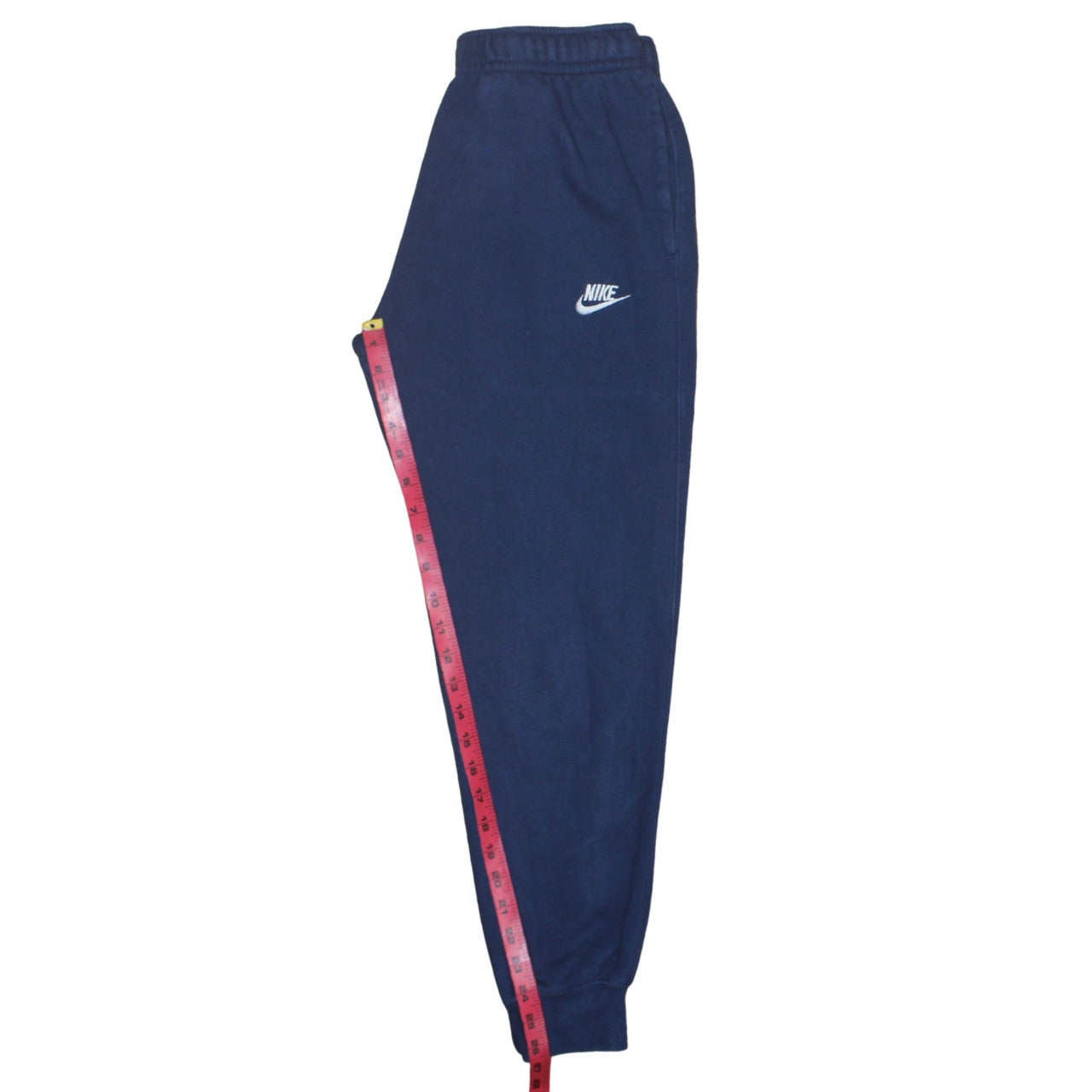 Nike Mens Blue Jogger Sweatpants S Regular Fit Fleece Cuffed Trousers