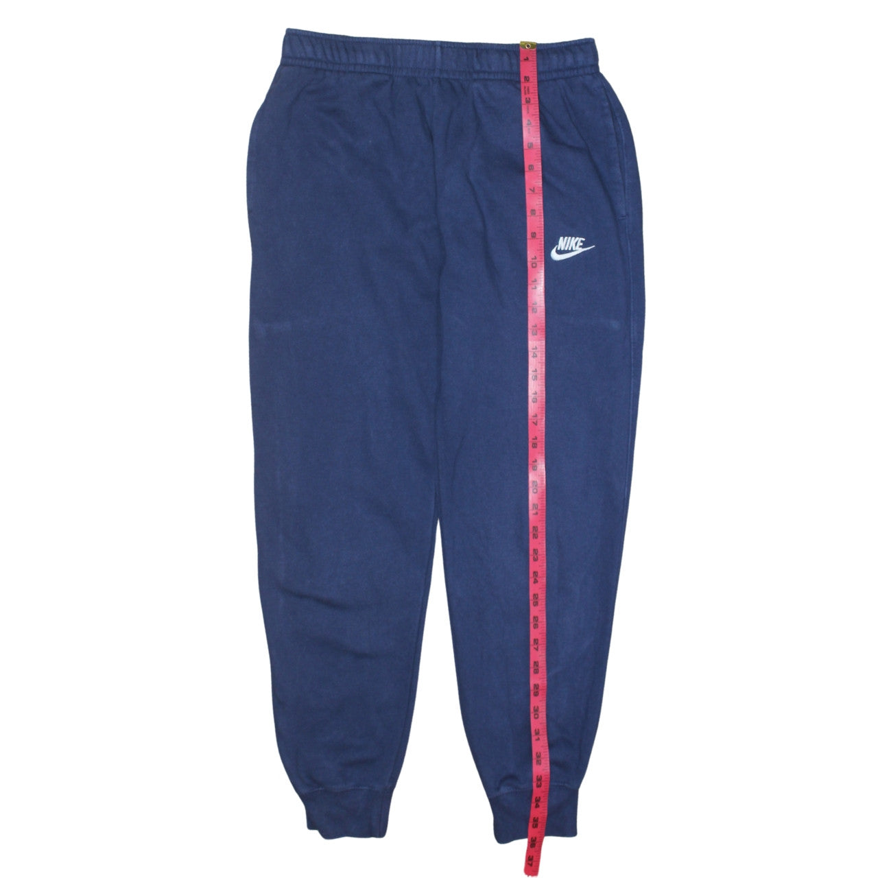 Nike Mens Blue Jogger Sweatpants S Regular Fit Fleece Cuffed Trousers