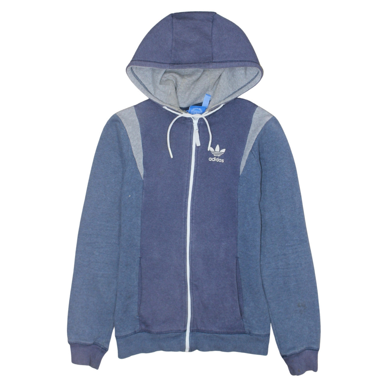Adidas Men's Blue Full Zip Hoodie Size S Regular Fit Sportswear
