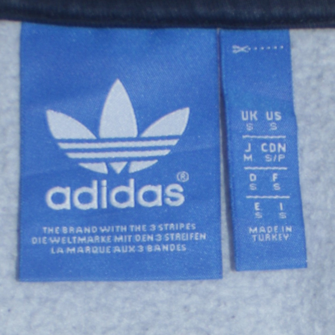 Adidas Men's Blue Full Zip Hoodie Size S Regular Fit Sportswear