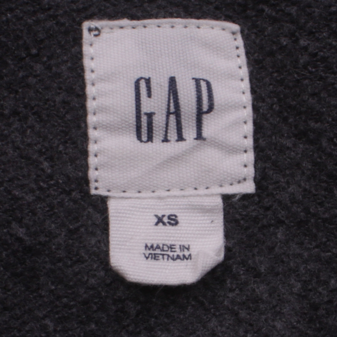 GAP Men's Black Full Zip Hoodie XS Regular Fit Fleece