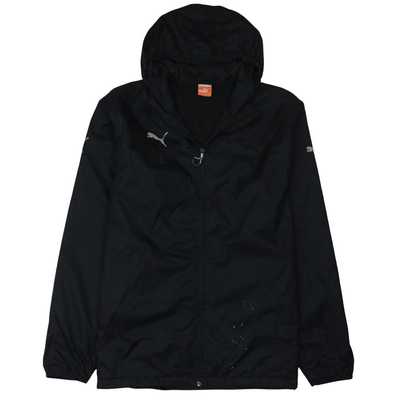 Puma Men's Black Hooded Windbreaker Jacket Size M
