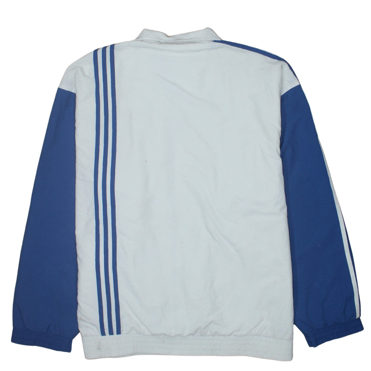Adidas Mens White Blue Retro Track Jacket L 42in Full Zip Sportswear