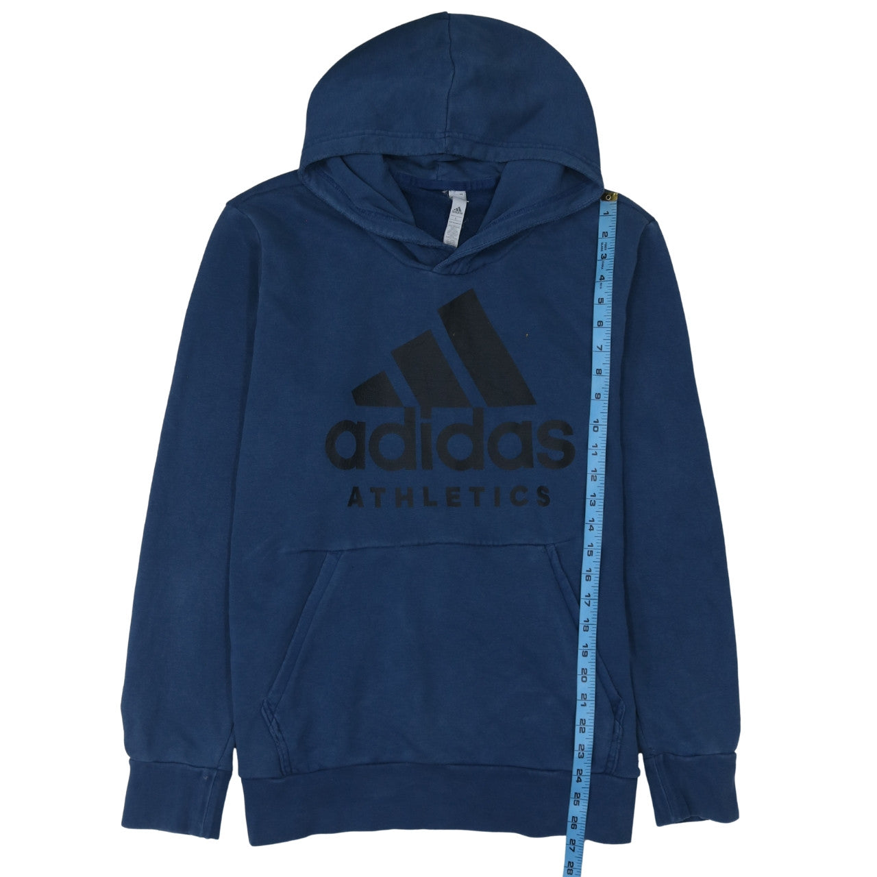 Adidas Men's Blue Pullover Hoodie L Logo Athletic Long Sleeve