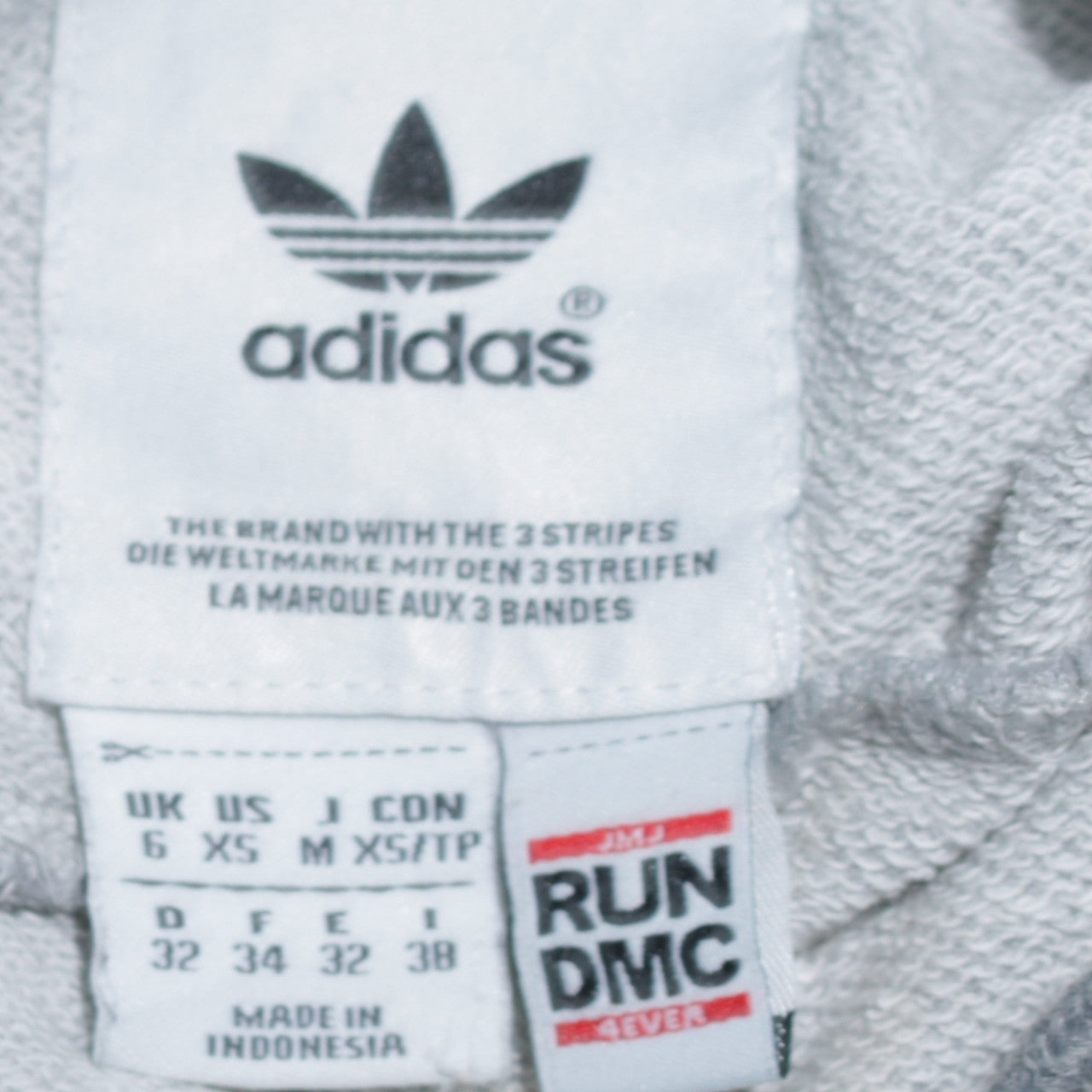 Adidas Women’s Grey RUN DMC Pullover Hoodie Size 6 XS