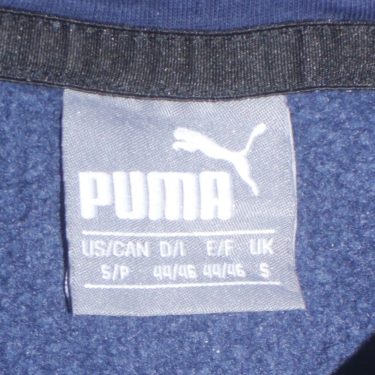 Puma Men's Blue Small Pullover Hoodie with Logo Print