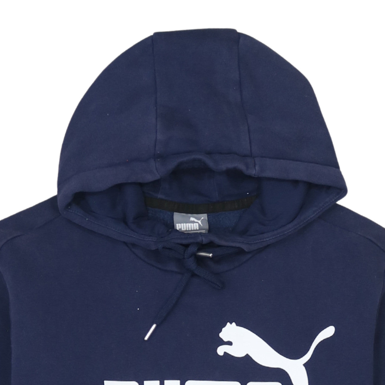 Puma Men's Blue Small Pullover Hoodie with Logo Print