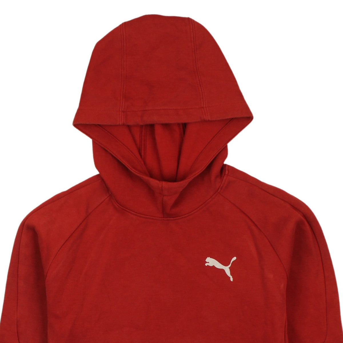 Puma Boys Red Pullover Hoodie 15-16 Years Cotton Blend Athletic Fit