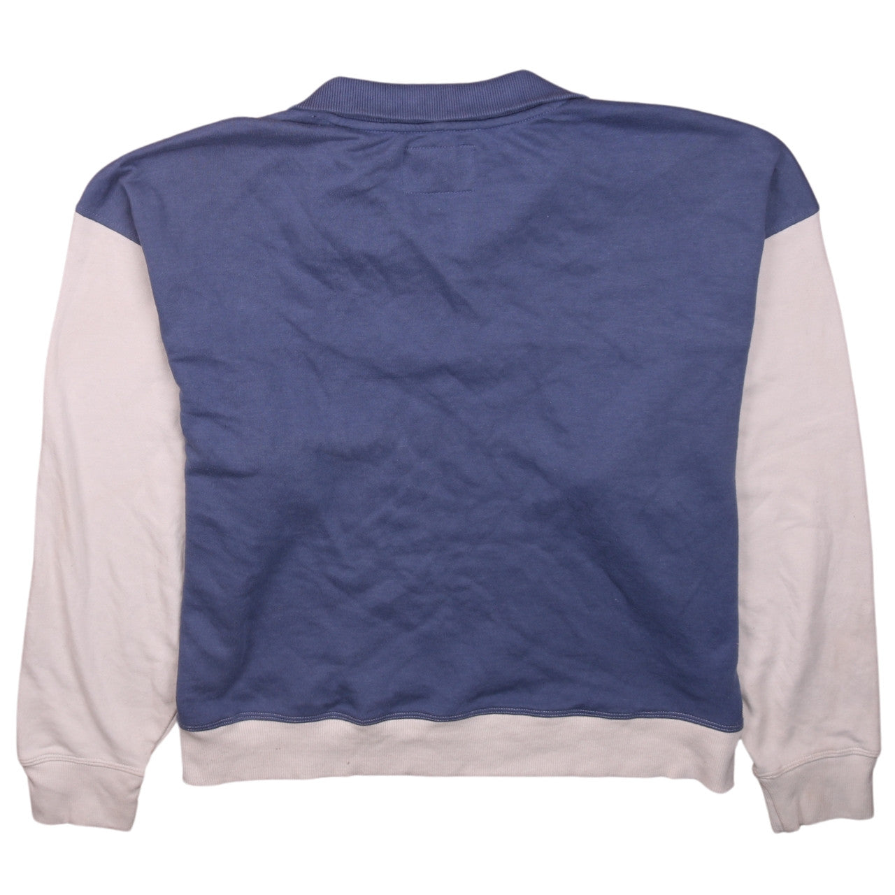 Champion Men's Blue White 1/4 Zip Sweatshirt L Regular Fit