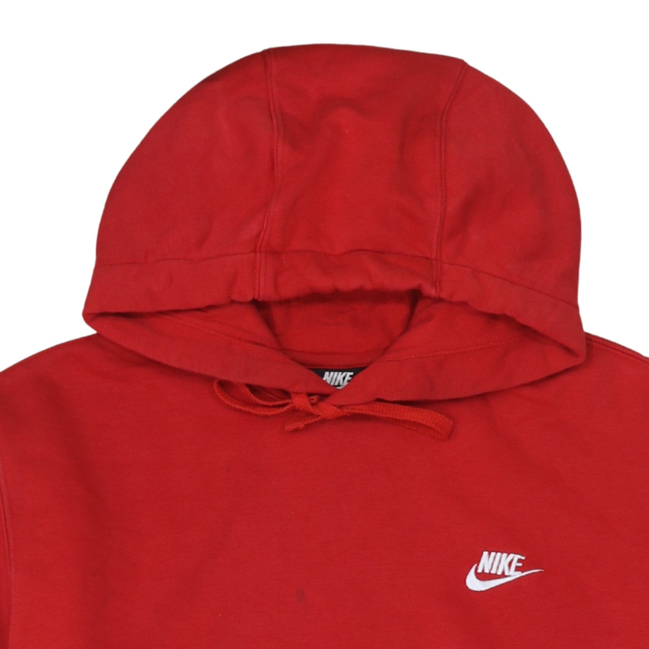 Nike Men's Red Pullover Hoodie Medium Logo Fleece Sweatshirt