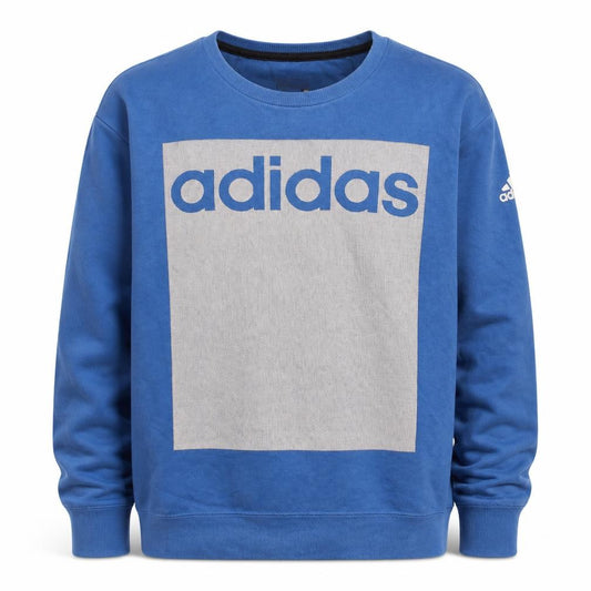 Adidas Men's Blue Crew Neck Sport Essentials Sweatshirt Medium