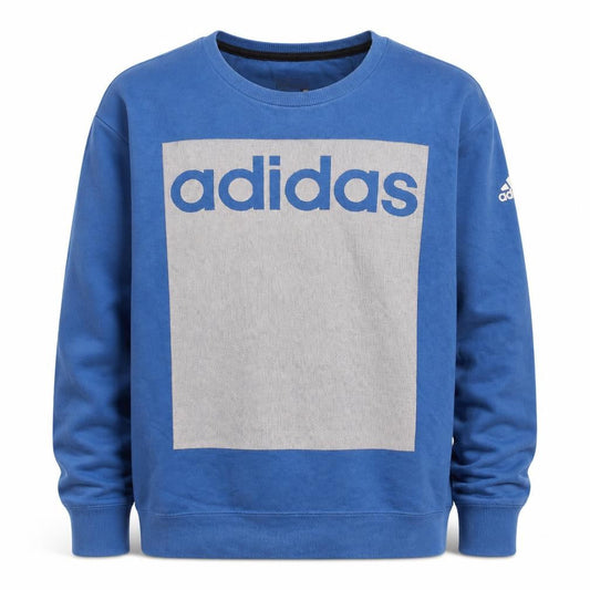 Adidas Men's Blue Crew Neck Sport Essentials Sweatshirt Medium