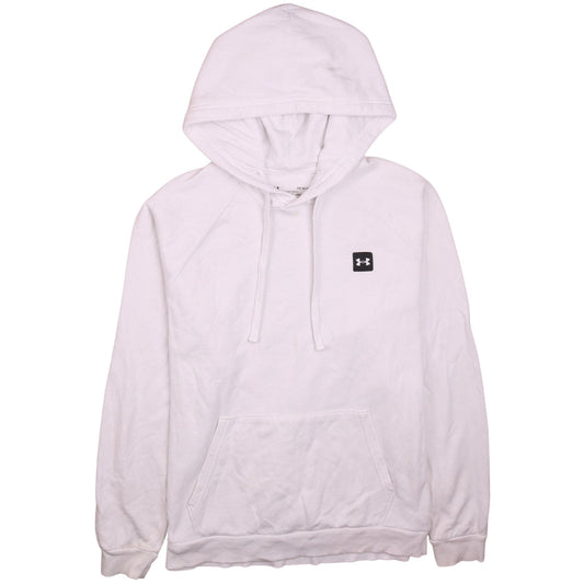 Under Armour Men's White ColdGear Pullover Hoodie Size L Loose Fit