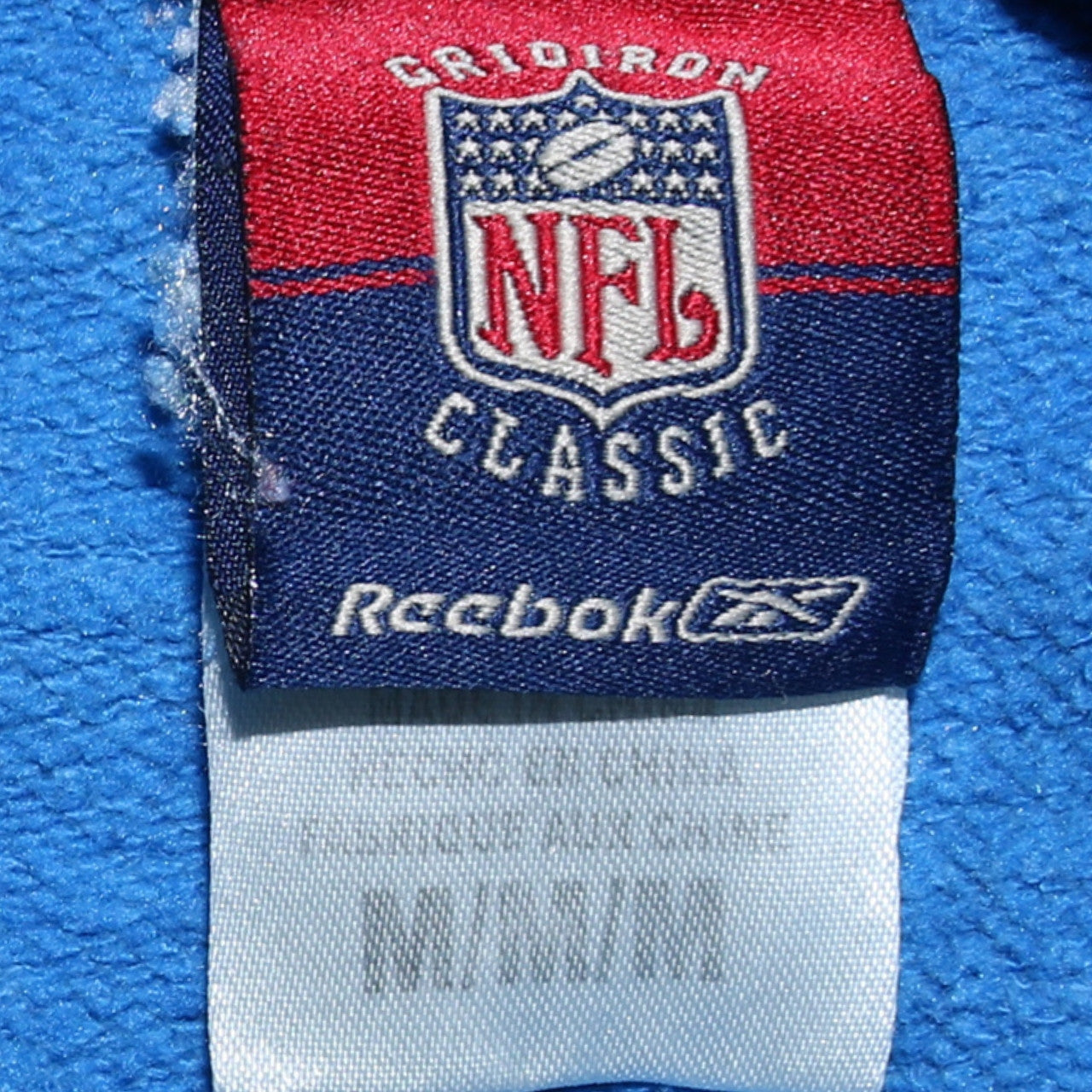 Reebok Men’s Blue Pullover Hoodie M NFL Lions Relaxed Fit Vintage