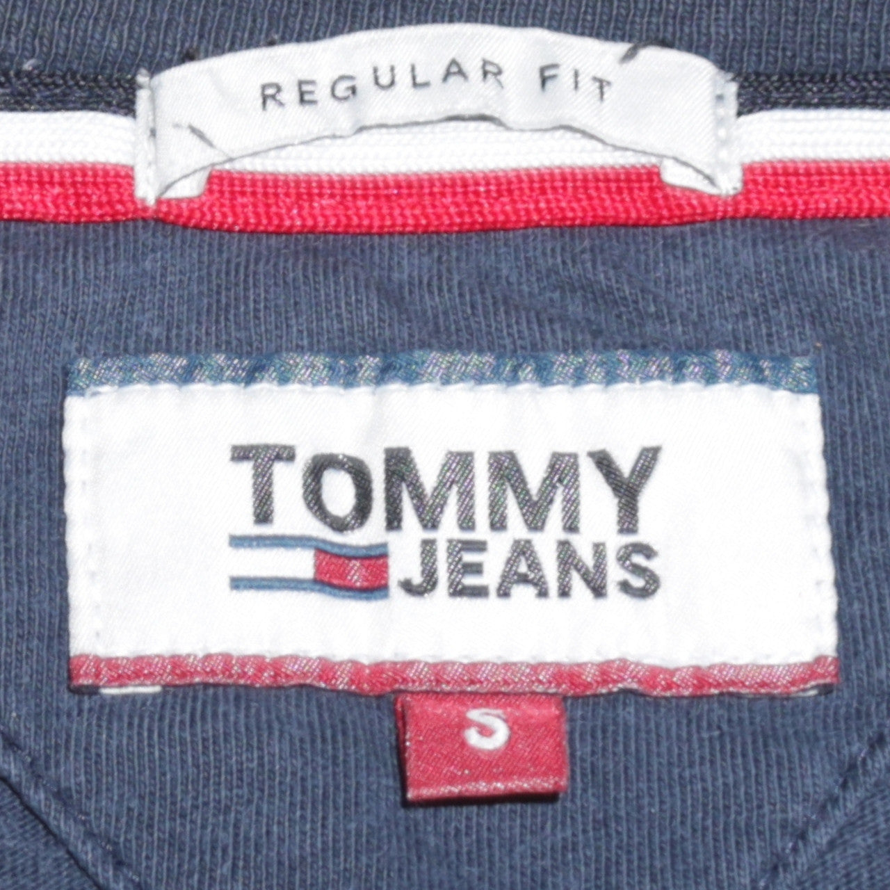 Tommy Jeans Men's Blue Regular Fit Logo Cotton T-Shirt Size S
