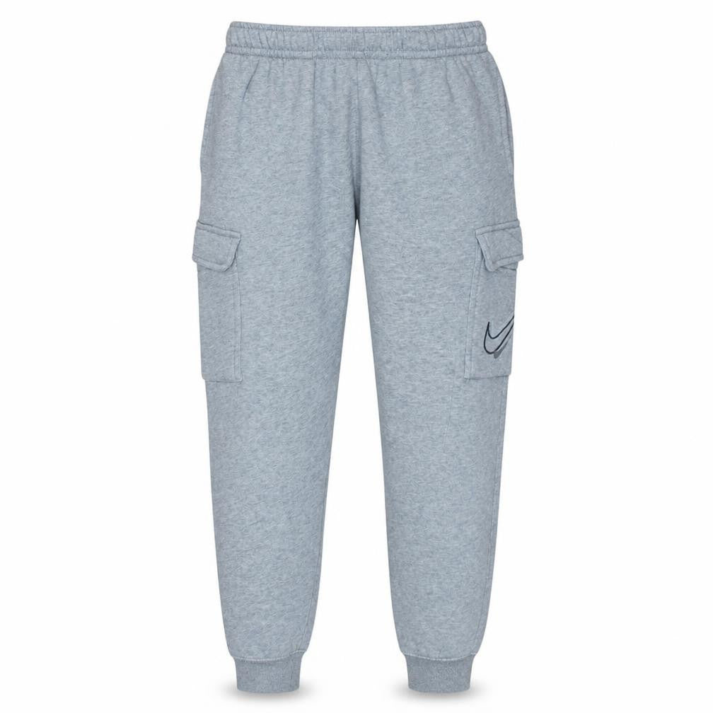 Nike Men’s Grey Cargo Jogger Trousers M Regular Fit Fleece