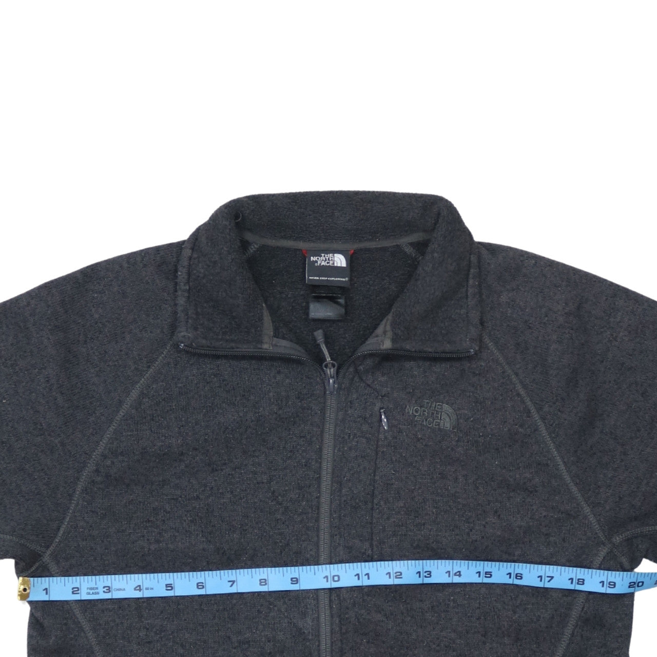 The North Face Men's Grey Fleece Full Zip Outdoor Jacket M