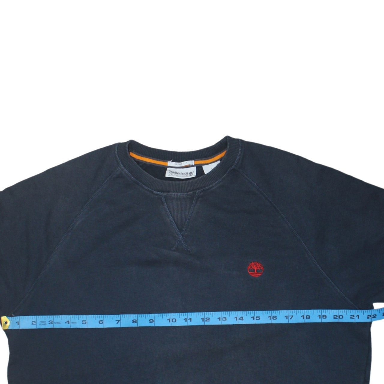 Timberland Men's Blue Crew Neck Regular Fit Cotton Sweatshirt S