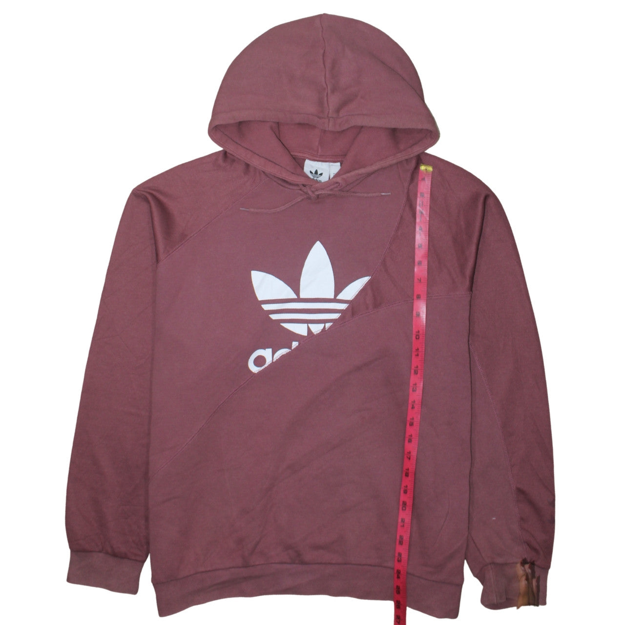 Adidas Womens Mauve Pullover Hoodie M Logo Graphic Cotton Blend