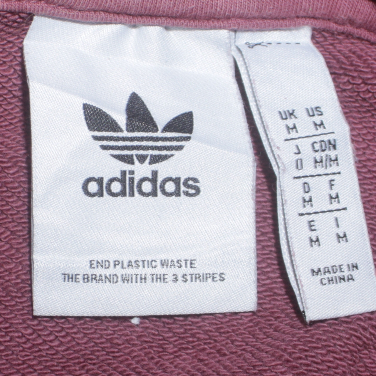 Adidas Womens Mauve Pullover Hoodie M Logo Graphic Cotton Blend