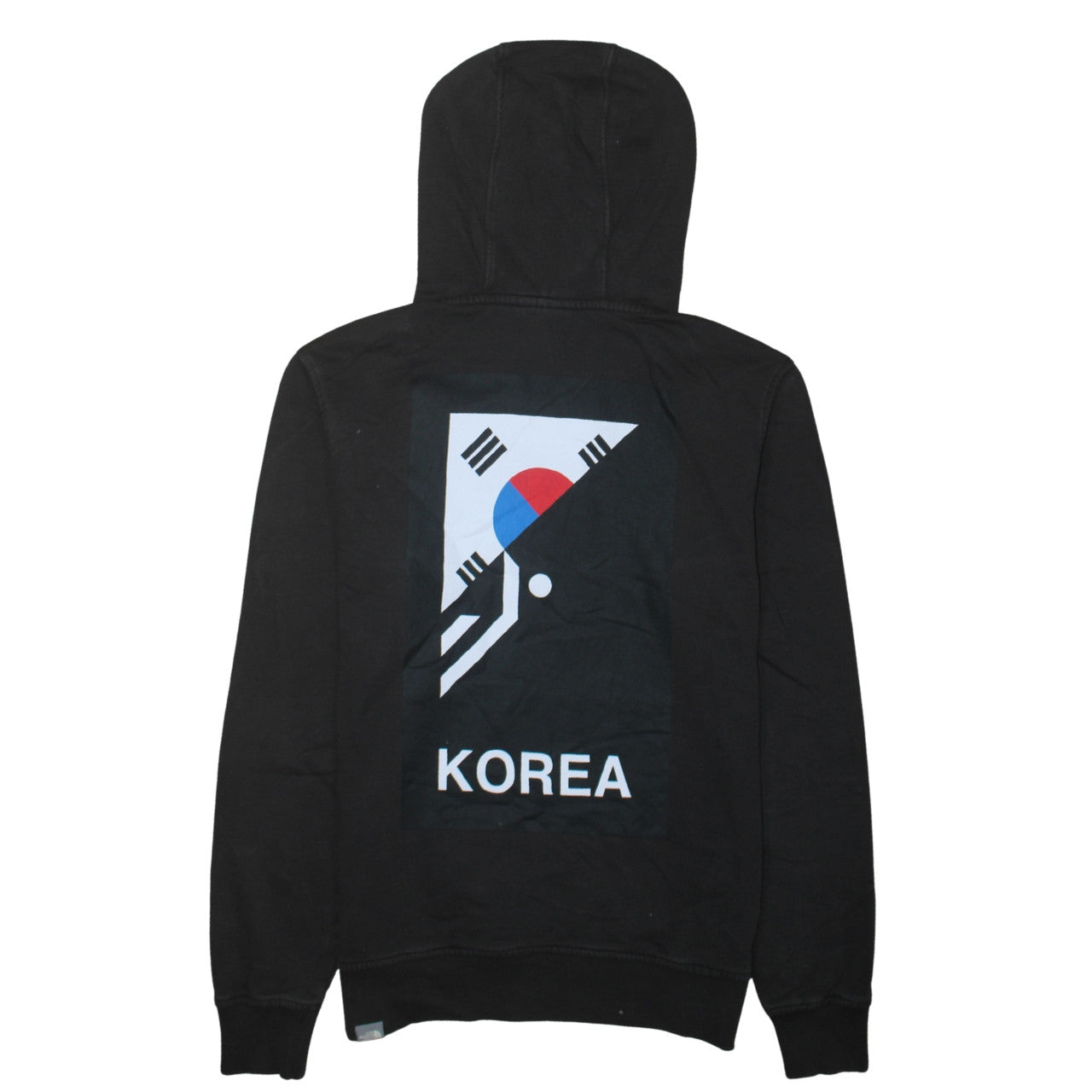 The North Face Men's Black Pullover Hoodie M Graphic Korea