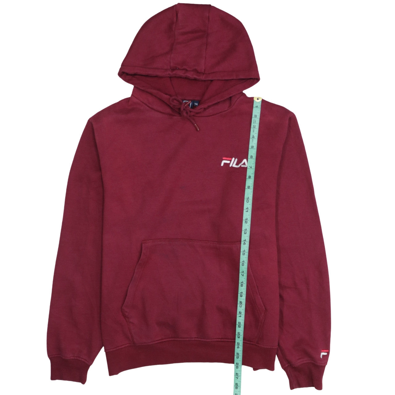 Fila Men’s Red 2XL Pullover Hoodie Embroidered Logo Sweatshirt