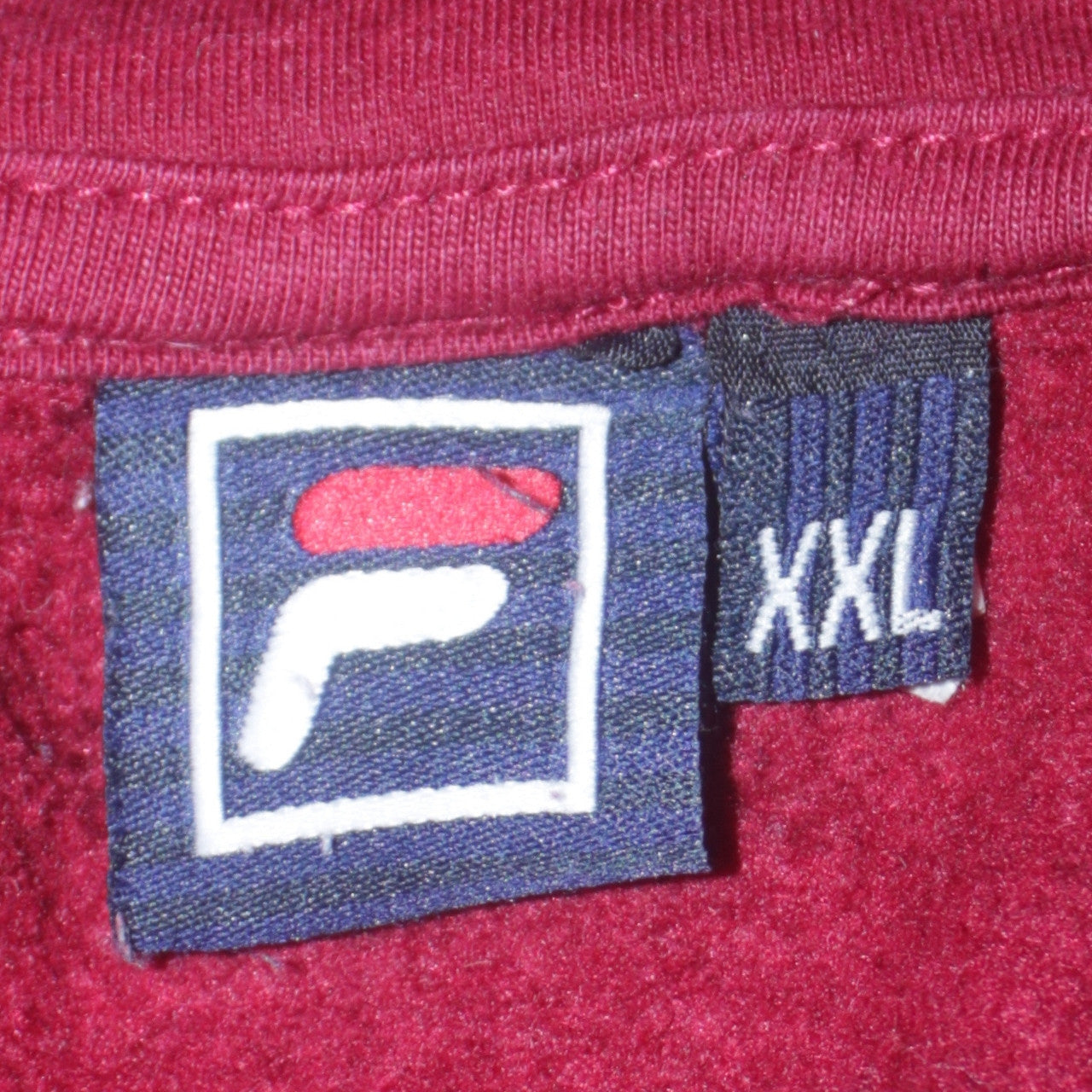 Fila Men’s Red 2XL Pullover Hoodie Embroidered Logo Sweatshirt