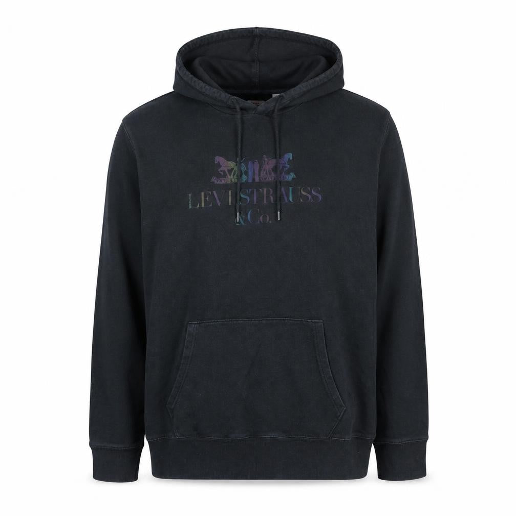 Levi's Men's Black Pullover Hoodie XL Graphic Logo Cotton Sweatshirt