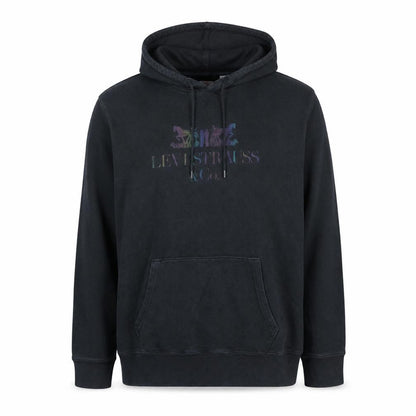 Levi's Men's Black Pullover Hoodie XL Graphic Logo Cotton Sweatshirt