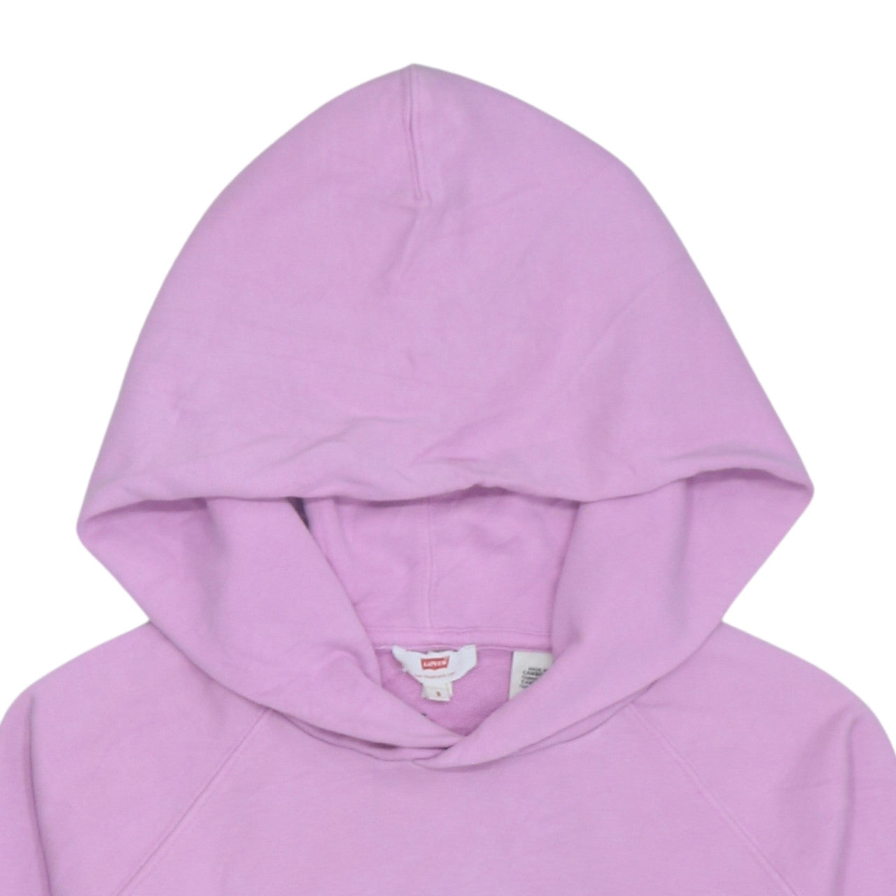 Levi's Womens Pink Pullover Hoodie Small Logo Graphic Hooded Sweatshirt
