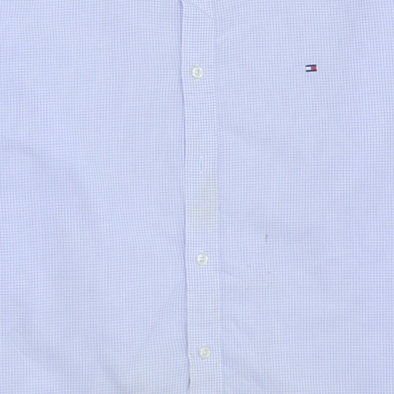 Tommy Hilfiger Men's Blue Checked Long Sleeve Button-Up Shirt Size L