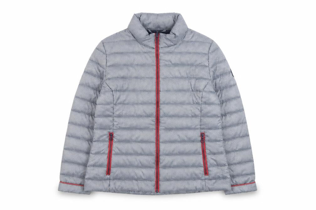Junge Women’s Grey Puffer Jacket Size 12 Lightweight Quilted Coat