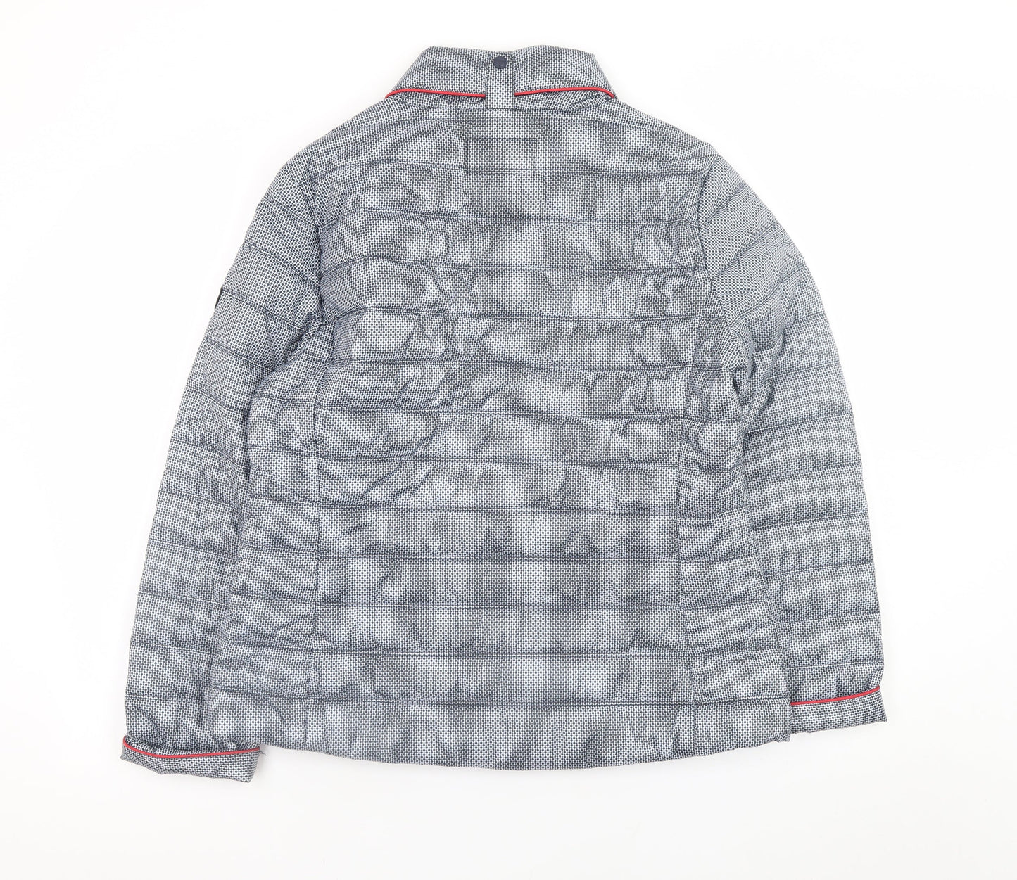 Junge Women’s Grey Puffer Jacket Size 12 Lightweight Quilted Coat