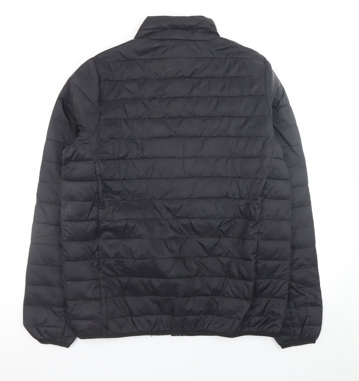 Livergy Unisex Black Puffer Jacket M Water Resistant Lightweight