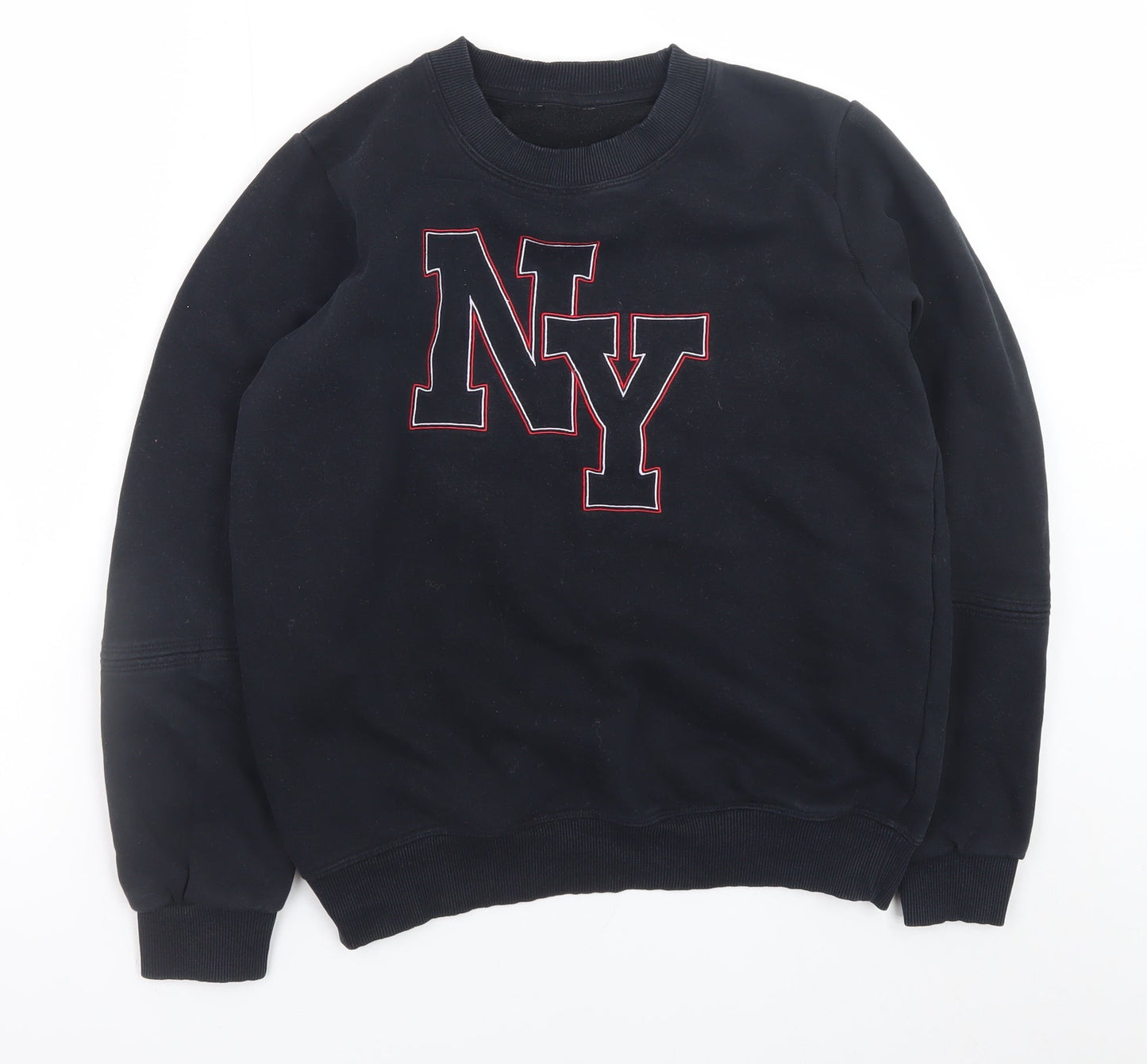 Marks and Spencer Womens Black NY Sweatshirt Size 8 Cotton Blend