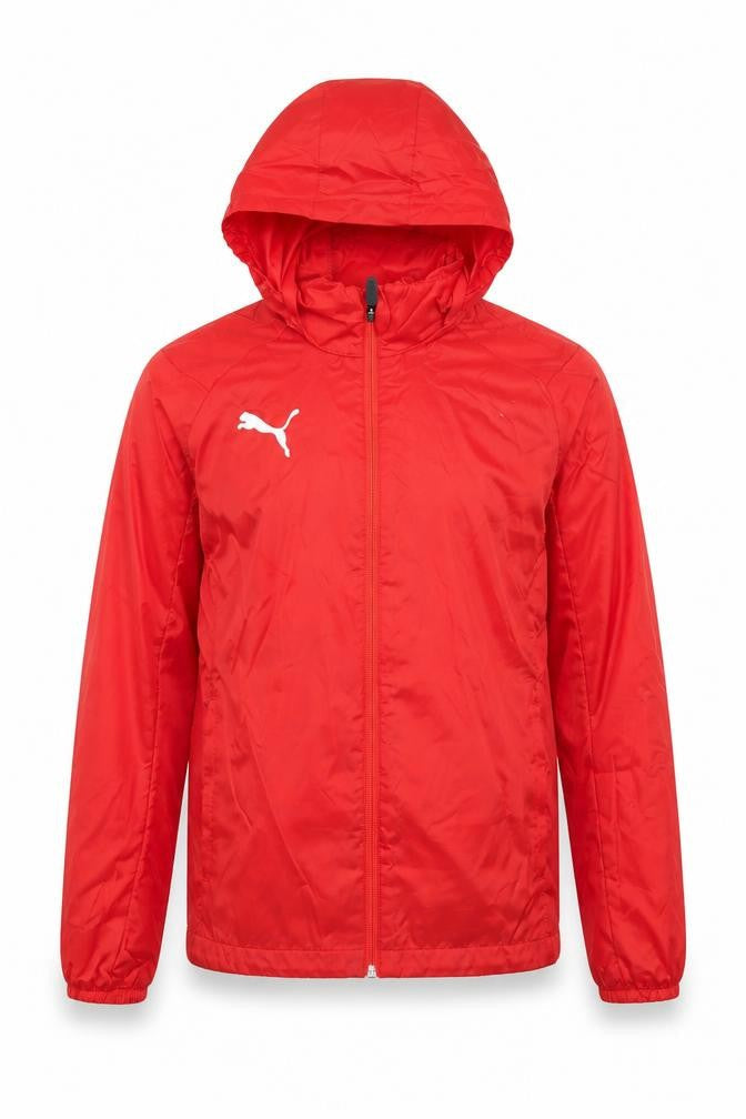 Puma Boys Red Hooded Windbreaker Jacket 14 Years Lightweight Zip Up
