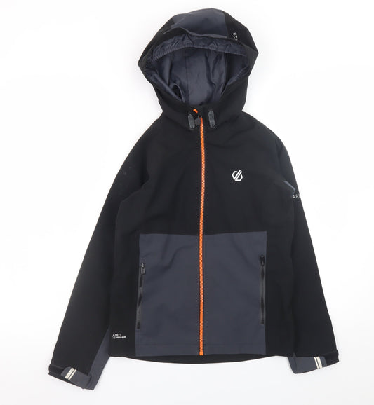 Dare 2b Boys Black Softshell Hooded Waterproof Jacket 9-10 Years