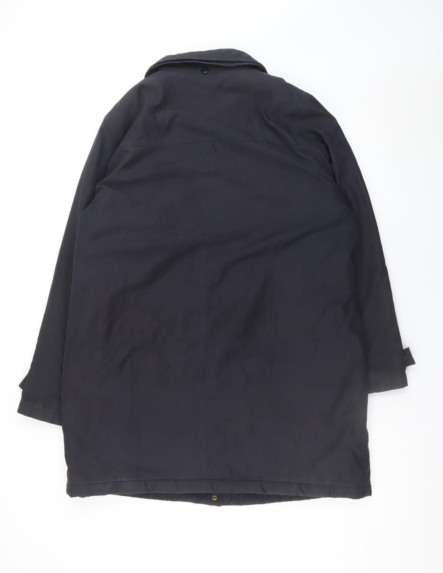 JFW Womens Black Size 16 Long Overcoat Lined Casual Coat