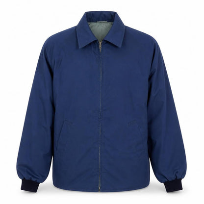 A.D. Mens Blue Polyester Cotton Golf Jacket L Regular Fit