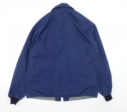 A.D. Mens Blue Polyester Cotton Golf Jacket L Regular Fit
