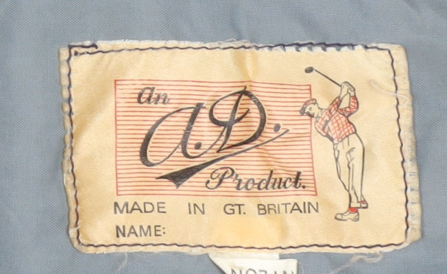 A.D. Mens Blue Polyester Cotton Golf Jacket L Regular Fit