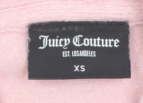 Juicy Couture Womens Pink Wool Blend Full Zip Hoodie XS