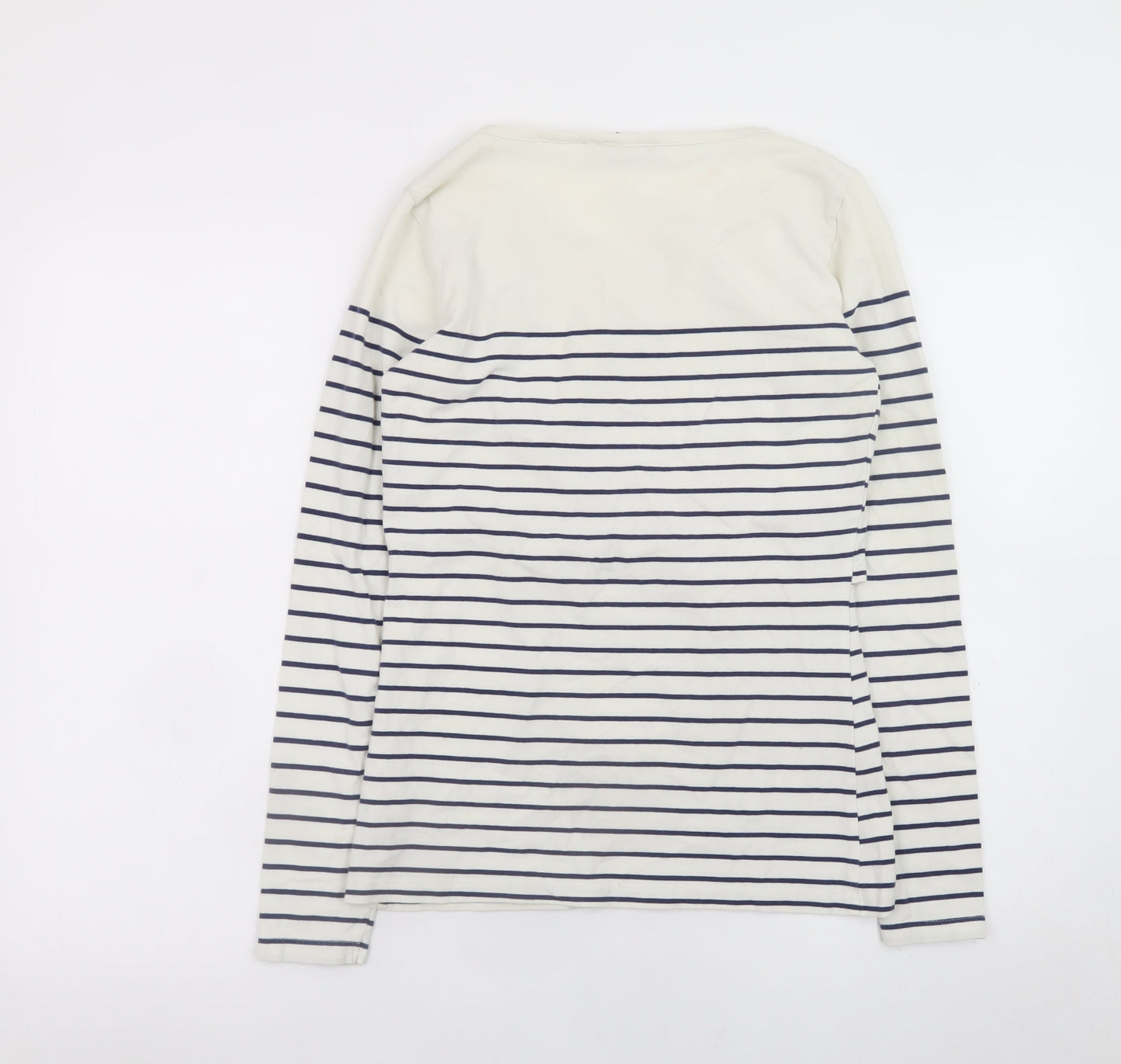 JoJo Maman Bébé Women’s White Striped Maternity Nursing T-Shirt Size S