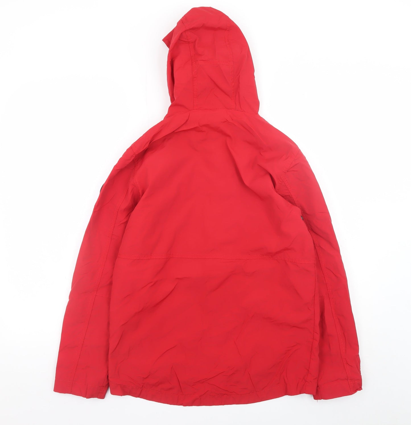 Next Boys Red Hooded Parka Jacket 12 Years Full Zip Lined Waterproof Style