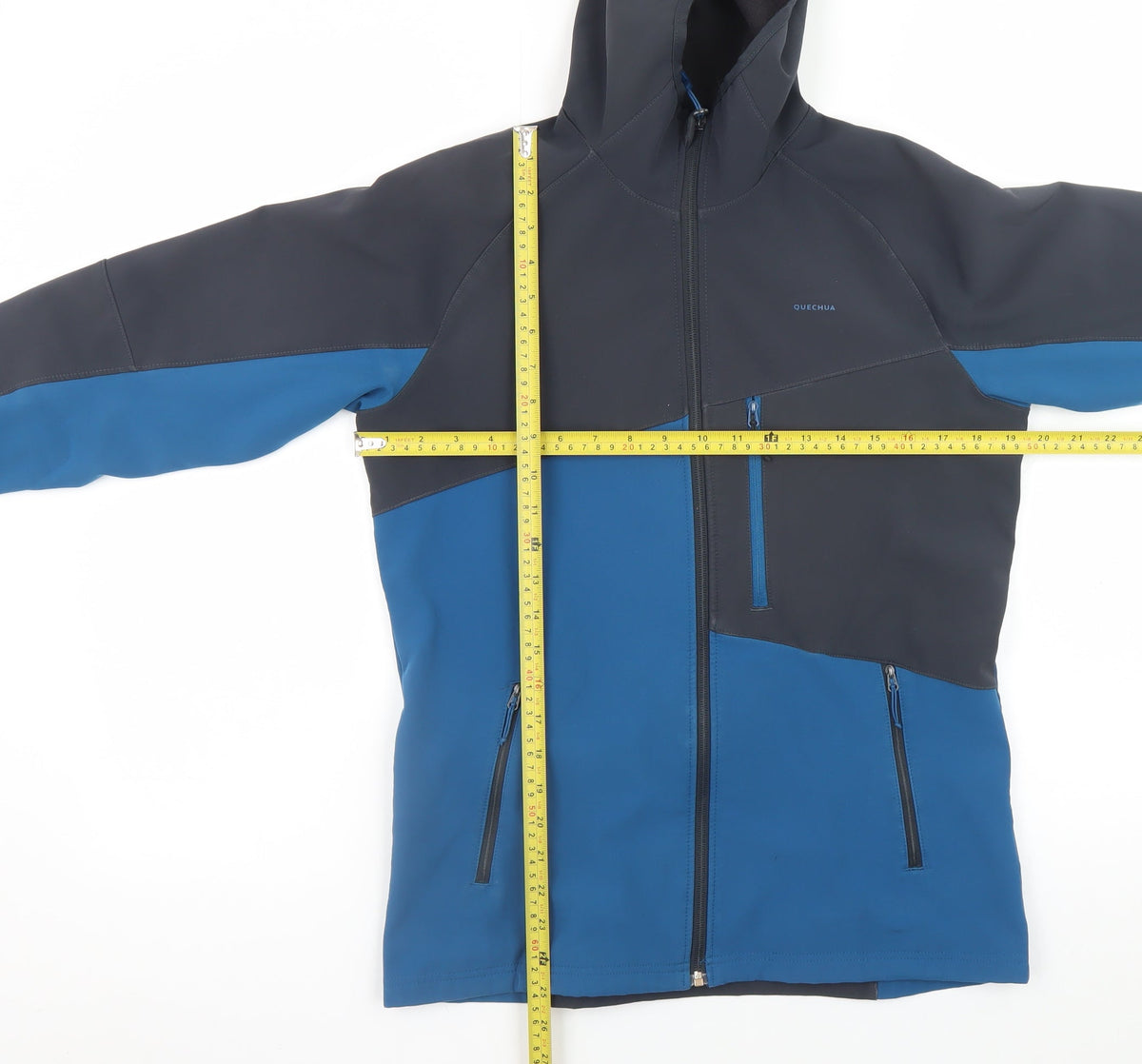 Quechua Boys Blue Softshell Hooded Outdoor Jacket 14-15 Years Windproof