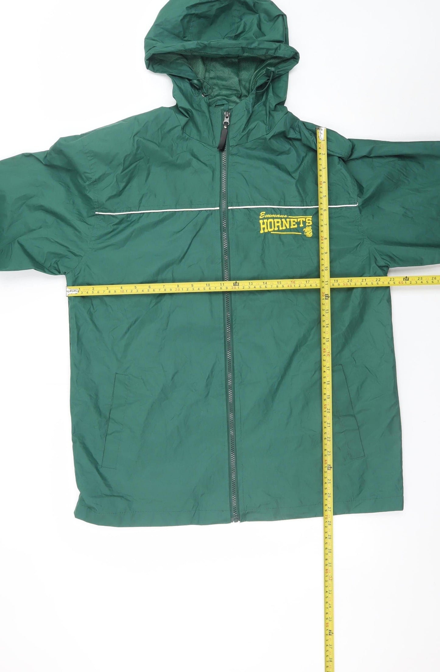 My Town Originals Men's Green Hooded Windbreaker Jacket Size S